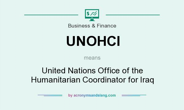 What does UNOHCI mean? It stands for United Nations Office of the Humanitarian Coordinator for Iraq
