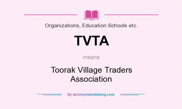What does TVTA mean? It stands for Toorak Village Traders Association
