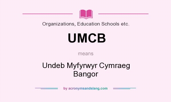 What does UMCB mean? It stands for Undeb Myfyrwyr Cymraeg Bangor