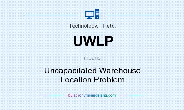 What does UWLP mean? It stands for Uncapacitated Warehouse Location Problem