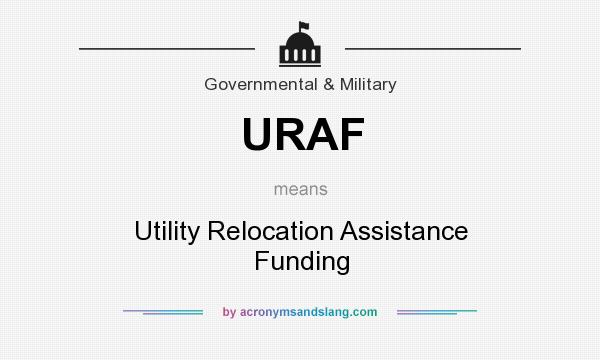 What does URAF mean? It stands for Utility Relocation Assistance Funding