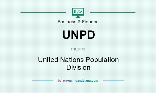 What does UNPD mean? It stands for United Nations Population Division