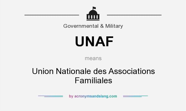What does UNAF mean? It stands for Union Nationale des Associations Familiales