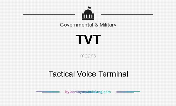 What does TVT mean? It stands for Tactical Voice Terminal