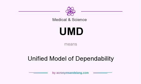 What does UMD mean? It stands for Unified Model of Dependability