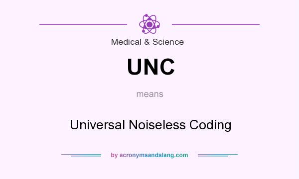 What does UNC mean? It stands for Universal Noiseless Coding