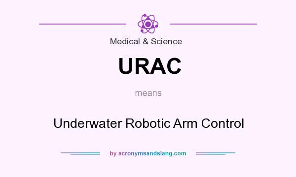 What does URAC mean? It stands for Underwater Robotic Arm Control
