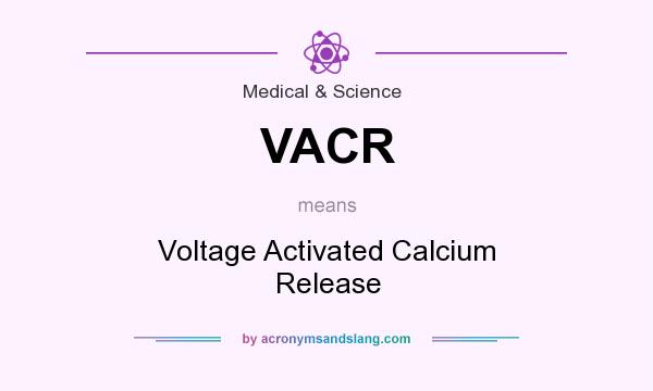 What does VACR mean? It stands for Voltage Activated Calcium Release