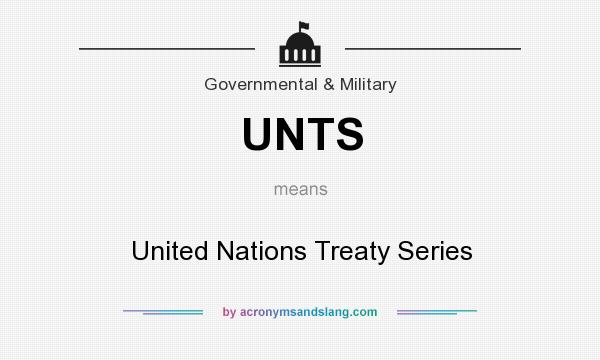 What does UNTS mean? It stands for United Nations Treaty Series