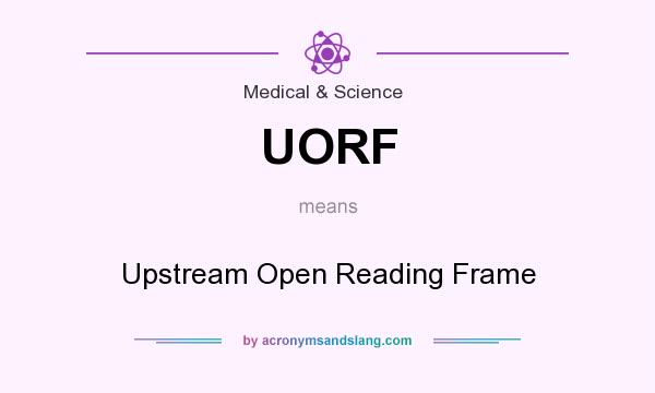 What does UORF mean? It stands for Upstream Open Reading Frame
