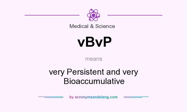 What does vBvP mean? It stands for very Persistent and very Bioaccumulative