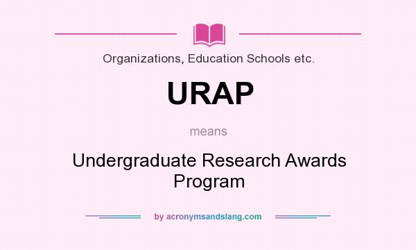 What does URAP mean? It stands for Undergraduate Research Awards Program