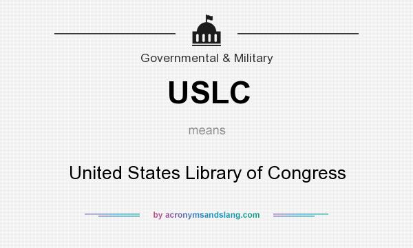 What does USLC mean? It stands for United States Library of Congress
