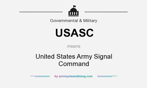 What does USASC mean? It stands for United States Army Signal Command