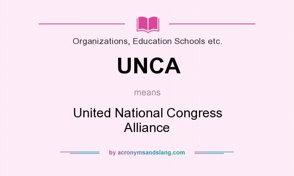 What does UNCA mean? It stands for United National Congress Alliance