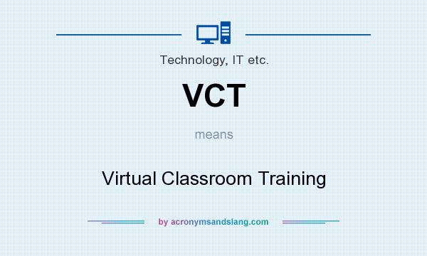 What does VCT mean? It stands for Virtual Classroom Training
