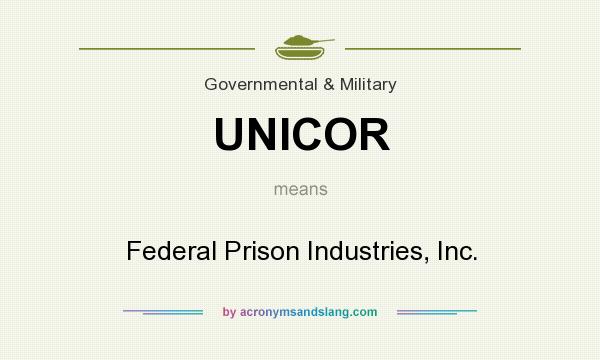 What does UNICOR mean? It stands for Federal Prison Industries, Inc.