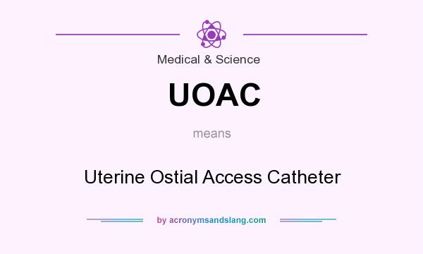 What does UOAC mean? It stands for Uterine Ostial Access Catheter