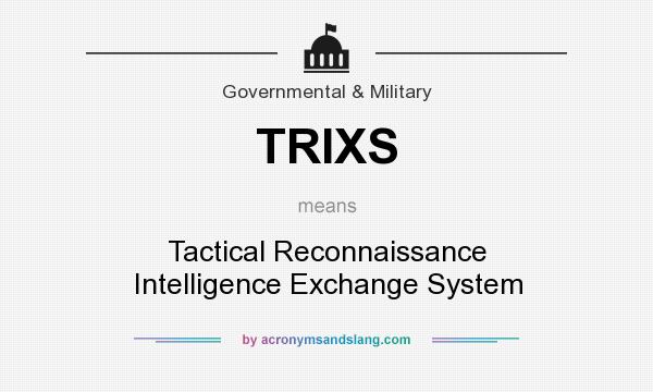 What does TRIXS mean? It stands for Tactical Reconnaissance Intelligence Exchange System