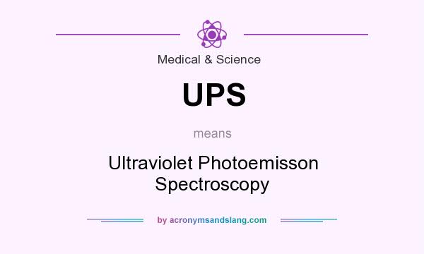 What does UPS mean? It stands for Ultraviolet Photoemisson Spectroscopy