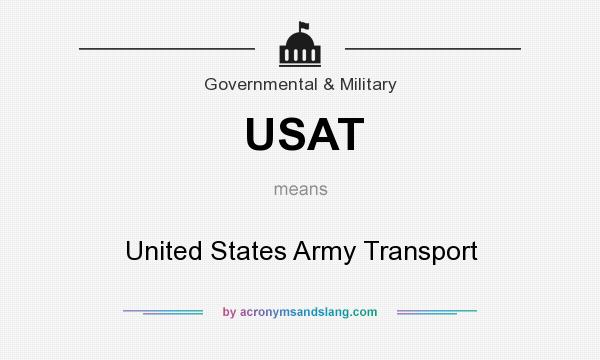 What does USAT mean? It stands for United States Army Transport