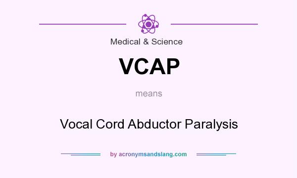 What does VCAP mean? It stands for Vocal Cord Abductor Paralysis