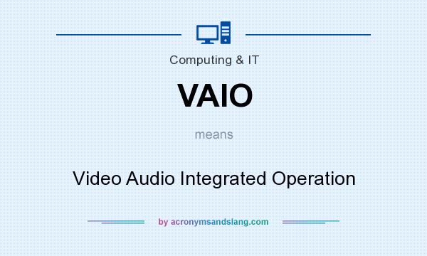 What does VAIO mean? It stands for Video Audio Integrated Operation