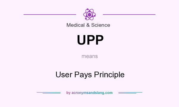 What does UPP mean? It stands for User Pays Principle