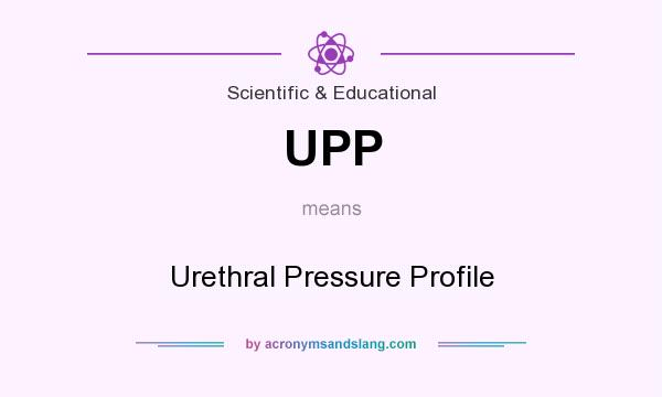 What does UPP mean? It stands for Urethral Pressure Profile