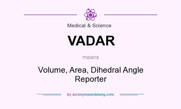 What does VADAR mean? It stands for Volume, Area, Dihedral Angle Reporter