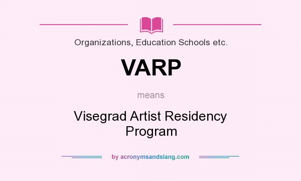 What does VARP mean? It stands for Visegrad Artist Residency Program