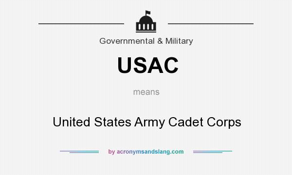 What does USAC mean? It stands for United States Army Cadet Corps