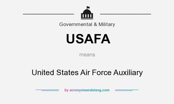 What does USAFA mean? It stands for United States Air Force Auxiliary
