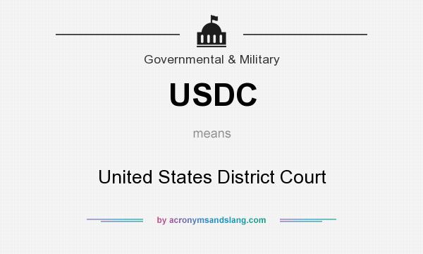 What does USDC mean? It stands for United States District Court