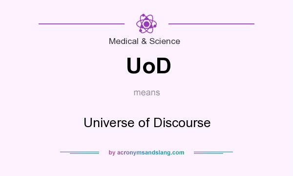What does UoD mean? It stands for Universe of Discourse