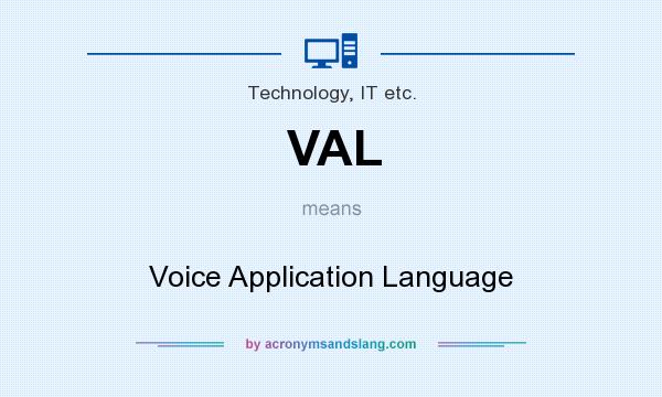 What does VAL mean? It stands for Voice Application Language