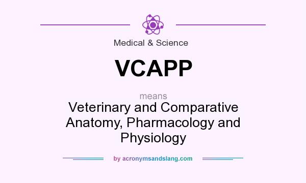 What does VCAPP mean? It stands for Veterinary and Comparative Anatomy, Pharmacology and Physiology