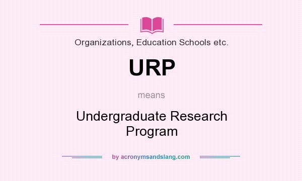 What does URP mean? It stands for Undergraduate Research Program