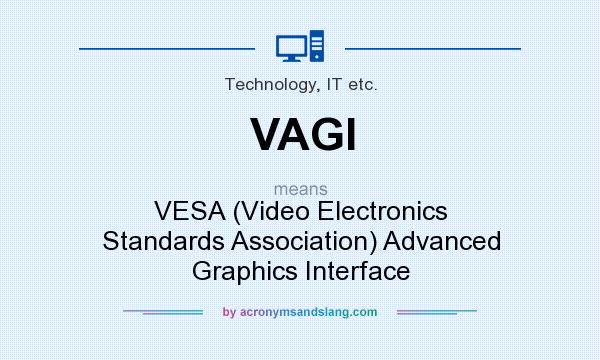 What does VAGI mean? It stands for VESA (Video Electronics Standards Association) Advanced Graphics Interface