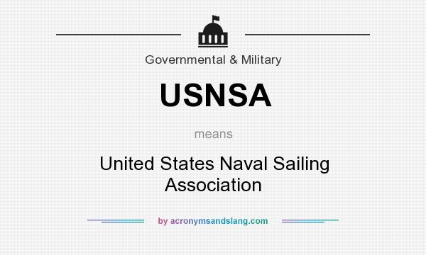 What does USNSA mean? It stands for United States Naval Sailing Association