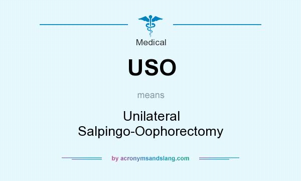 What does USO mean? It stands for Unilateral Salpingo-Oophorectomy