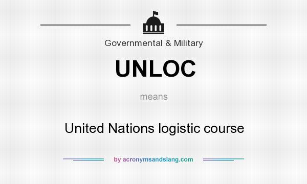 What does UNLOC mean? It stands for United Nations logistic course
