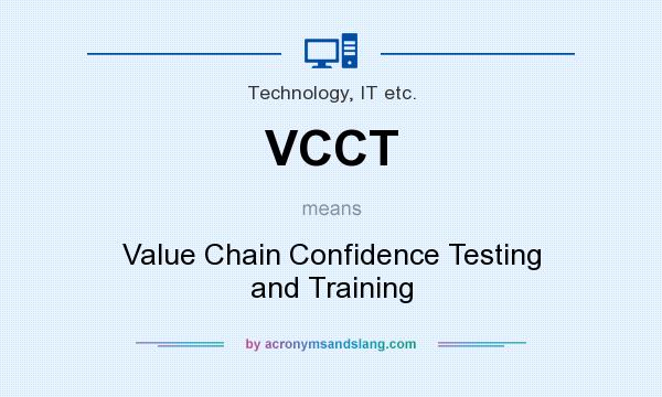 What does VCCT mean? It stands for Value Chain Confidence Testing and Training