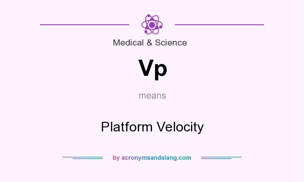 What does Vp mean? It stands for Platform Velocity