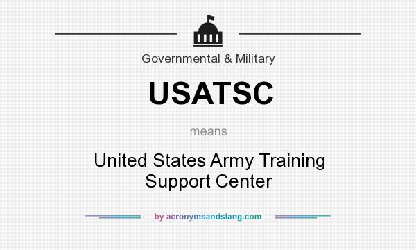 What does USATSC mean? It stands for United States Army Training Support Center