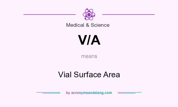 What does V/A mean? It stands for Vial Surface Area
