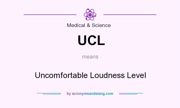 What does UCL mean? It stands for Uncomfortable Loudness Level