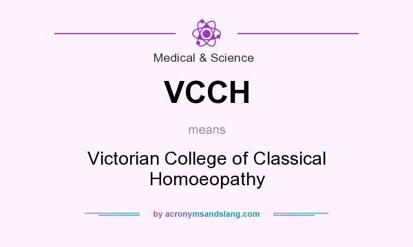 What does VCCH mean? It stands for Victorian College of Classical Homoeopathy