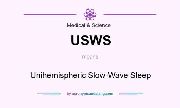 What does USWS mean? It stands for Unihemispheric Slow-Wave Sleep
