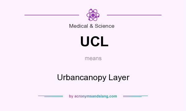 What does UCL mean? It stands for Urbancanopy Layer